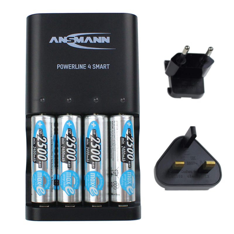 Ansmann Powerline 4 Smart (including 4 x AA Max E Batteries)
