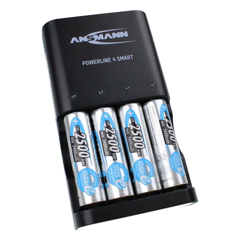 Ansmann Powerline 4 Smart (including 4 x AA Max E Batteries)