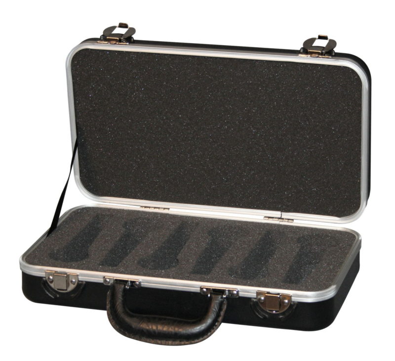 Gator GM-6 PE Plastic Mic case - 6 wired mics