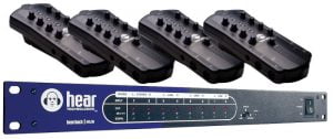 HEARBACK Personal Monitor Mixer System 4 x Mixers, Hub, Loom and Cabling