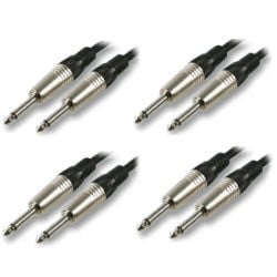 4 x Mono Jack 6m lead package deal