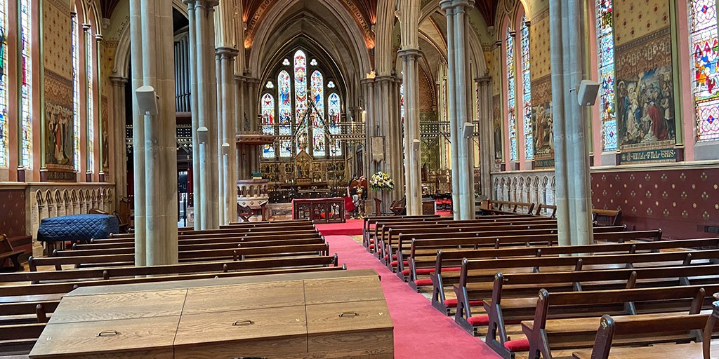 St Margaret's Church. Lee, London. Custom built AV console