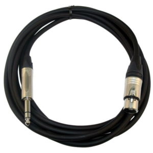 Stereo 1/4" Jack - XLR female lead 2m