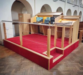 DM Custom AV platform & console. Church PA, AV and streaming installation. 

#churchav #churchtech #churchinstall #custominstall #churchaudio #churchstreaming #avfurniture #avinstall