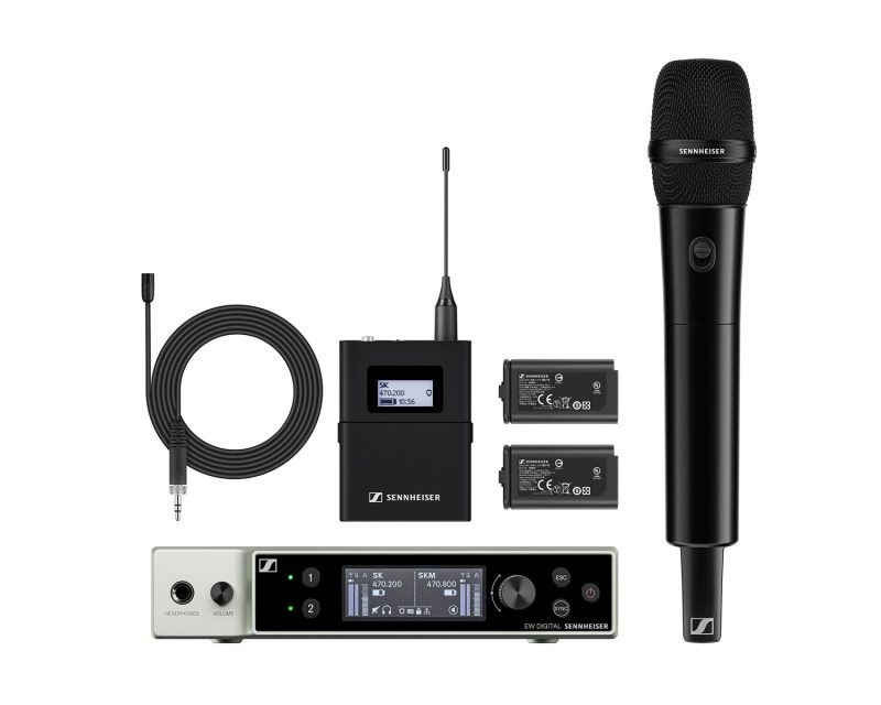 Sennheiser EW-DX MKE 2 / 835-S Set - Dual Lapel/Handheld System